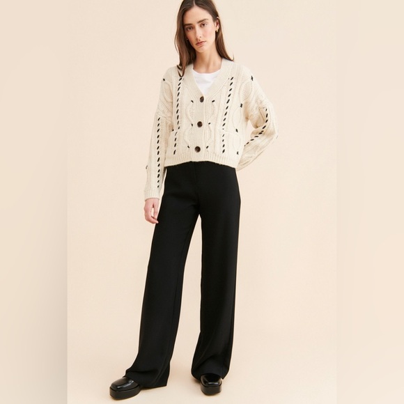 Native Youth Chunky Knit Contrast Cardigan - Picture 2 of 10